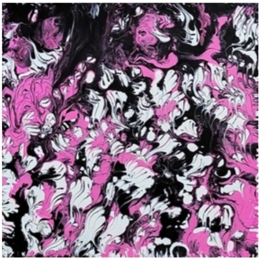 Hand Crafted Abstract Design 12x12 Inches Canvas Painting - Picture 4 of 4